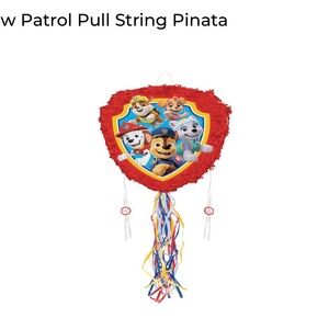 Paw Patrol Red and Blue Pull String Pinata